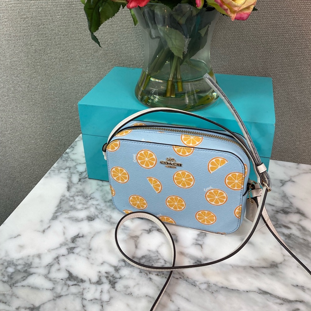 Coach Orange Slice Mini Camera Crossbody Bag